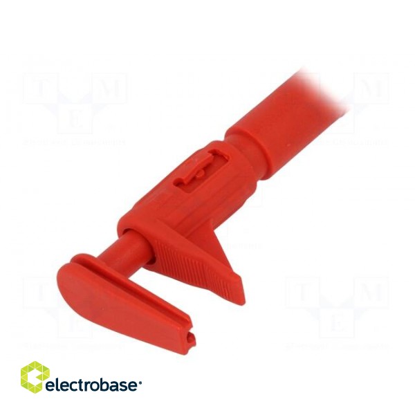 Clip-on probe | crocodile | 5A | 1kVDC | red | Grip capac: max.25mm | 4mm image 2