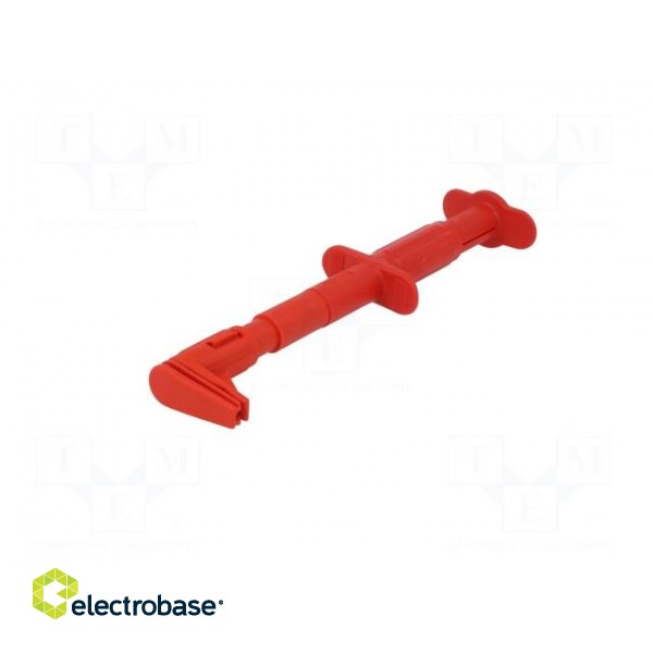 Clip-on probe | crocodile | 5A | 1kVDC | red | Grip capac: max.25mm | 4mm image 3