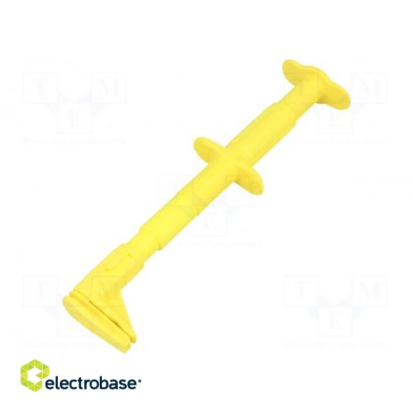 Clip-on probe | crocodile | 5A | 1kVDC | yellow | Grip capac: max.25mm image 1