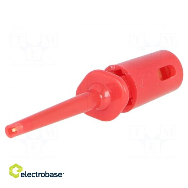 Clip-on probe | hook type | 0.3A | 60VDC | red | Grip capac: max.1.1mm image 1
