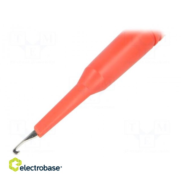 Clip-on probe | hook type | 15A | 1kVDC | red | Plating: nickel plated image 2