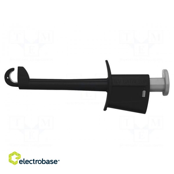Clip-on probe | hook type | 20A | black | Plating: nickel plated | 4mm