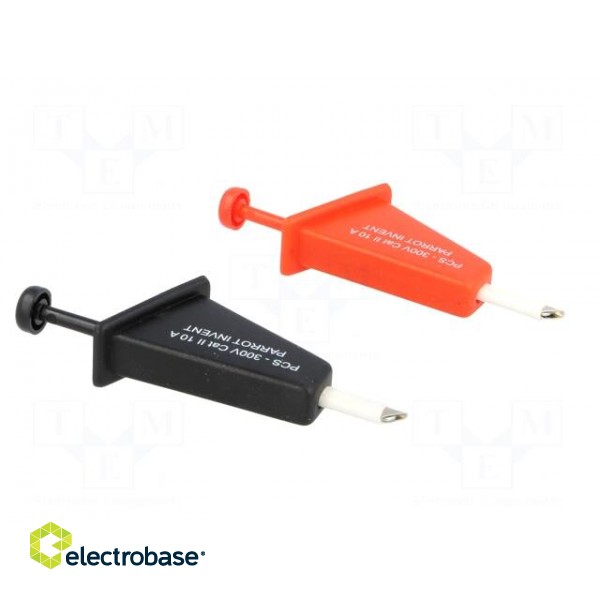 Clip-on probe | hook type | 300VDC | red and black image 8