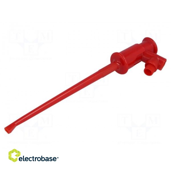 Clip-on probe | hook type | 3A | 60VDC | red | Grip capac: max.1.3mm paveikslėlis 1