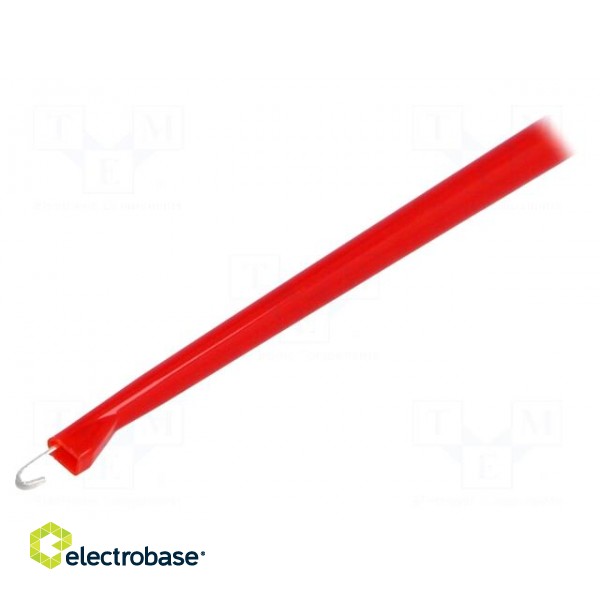 Clip-on probe | hook type | 3A | 60VDC | red | Grip capac: max.1.3mm фото 2