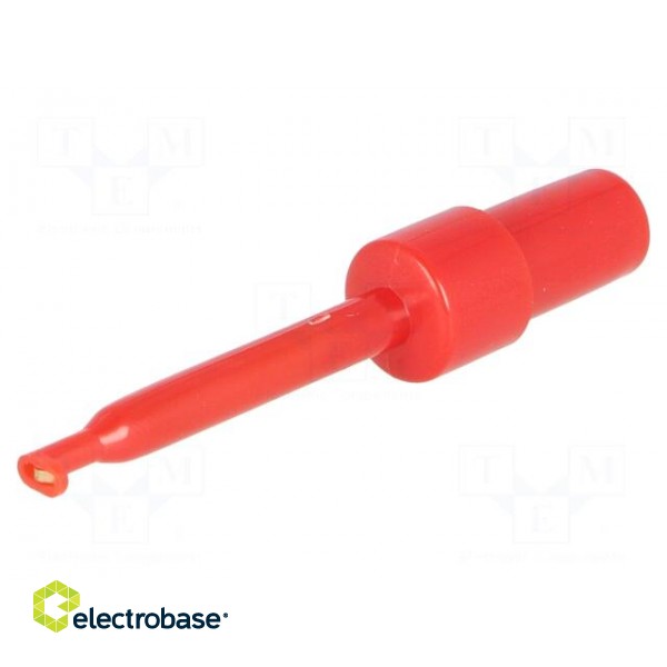 Clip-on probe | hook type | 3A | 60VDC | red | Grip capac: max.1.7mm image 1