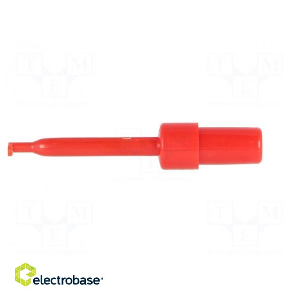 Clip-on probe | hook type | 3A | 60VDC | red | Grip capac: max.1.7mm фото 3