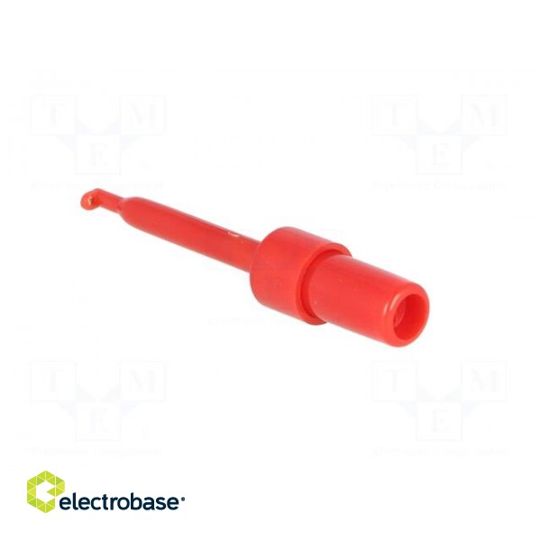 Clip-on probe | hook type | 3A | 60VDC | red | Grip capac: max.1.7mm фото 4