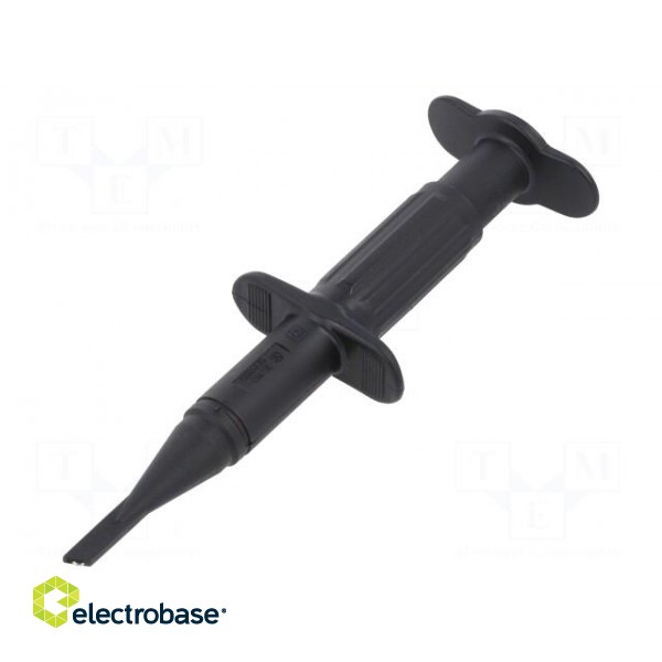 Clip-on probe | hook type | 3A | black | 1kV | 4mm | Overall len: 122mm image 1