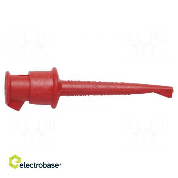 Clip-on probe | hook type | 5A | 60VDC | red | 2.29mm | L: 59.69mm | 30VAC
