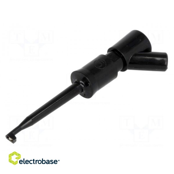Clip-on probe | hook type | 6A | 60VDC | black | Grip capac: max.2mm фото 1