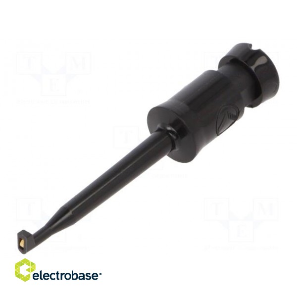 Clip-on probe | hook type | 6A | 60VDC | black | Plating: gold-plated image 1