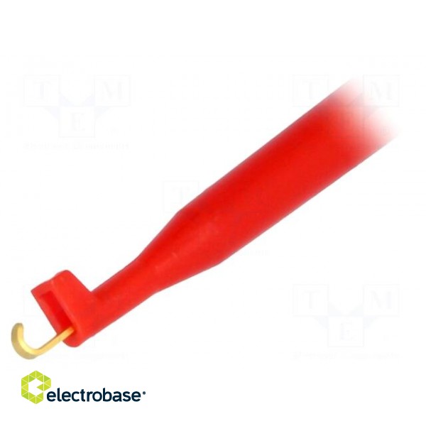 Clip-on probe | hook type | 6A | 60VDC | red | Grip capac: max.2mm | 2mm фото 2