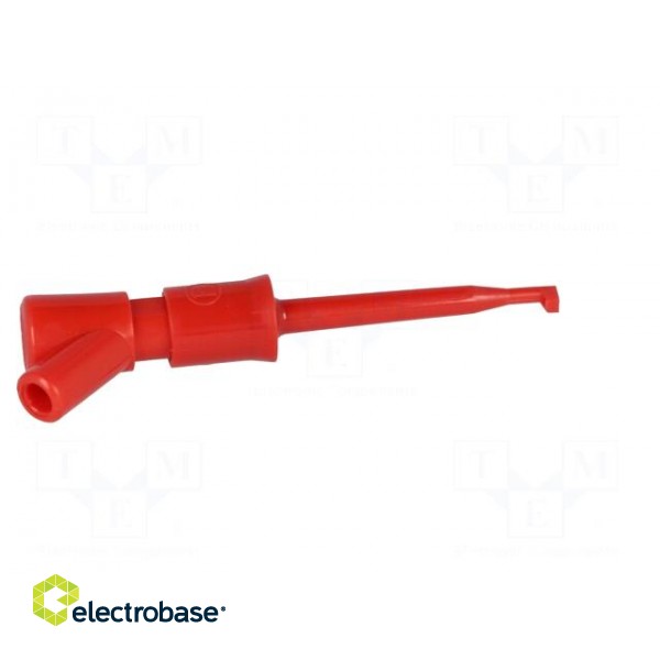 Clip-on probe | hook type | 6A | 60VDC | red | Grip capac: max.2mm | 2mm фото 8