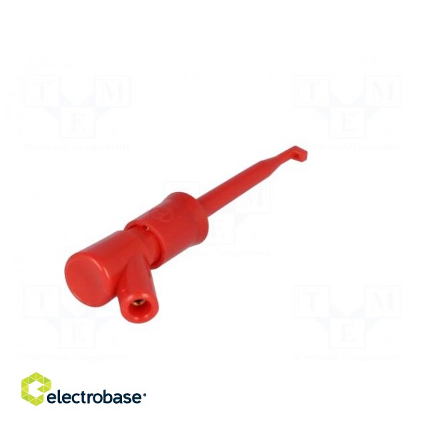 Clip-on probe | hook type | 6A | 60VDC | red | Grip capac: max.2mm | 2mm фото 7