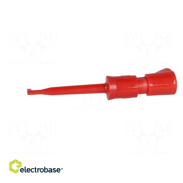 Clip-on probe | hook type | 6A | 60VDC | red | Grip capac: max.2mm | 2mm фото 4