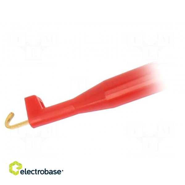 Clip-on probe | hook type | 6A | 60VDC | red | Plating: gold-plated image 2