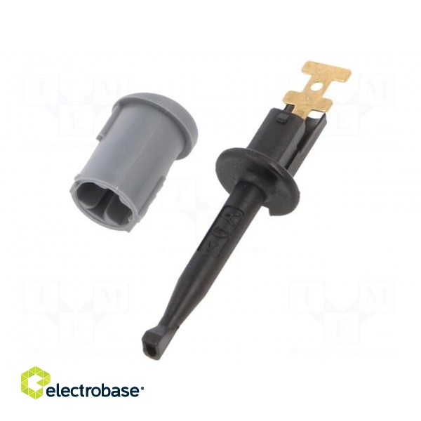 Clip-on probe | hook type | 6A | 70VDC | black | Grip capac: max.3.5mm image 1