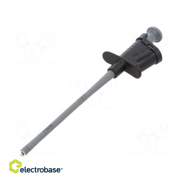 Clip-on probe | hook type | 6A | black | Plating: nickel plated | 4mm paveikslėlis 1