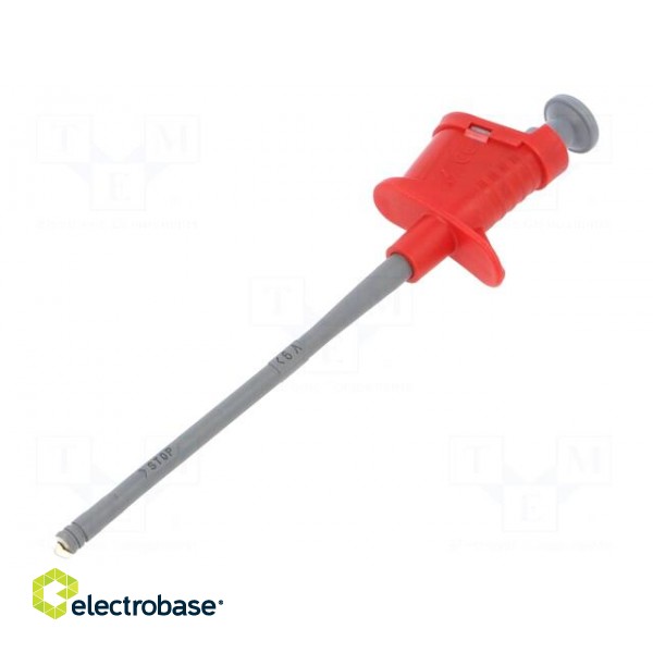 Clip-on probe | hook type | 6A | red | Plating: nickel plated | 4mm image 1