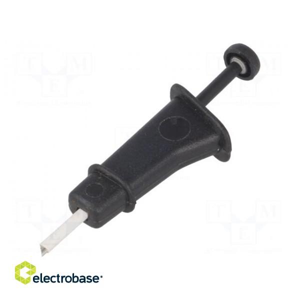 Clip-on probe | hook type | black | Connection: soldered image 1