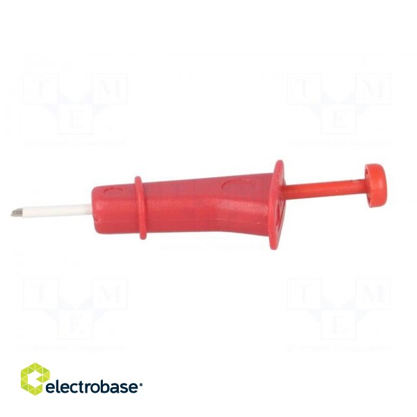 Clip-on probe | hook type | red | Connection: soldered фото 4