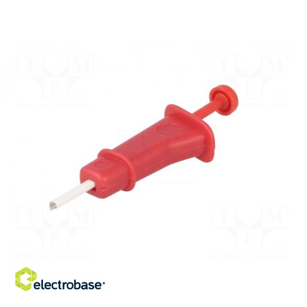 Clip-on probe | hook type | red | Connection: soldered фото 3
