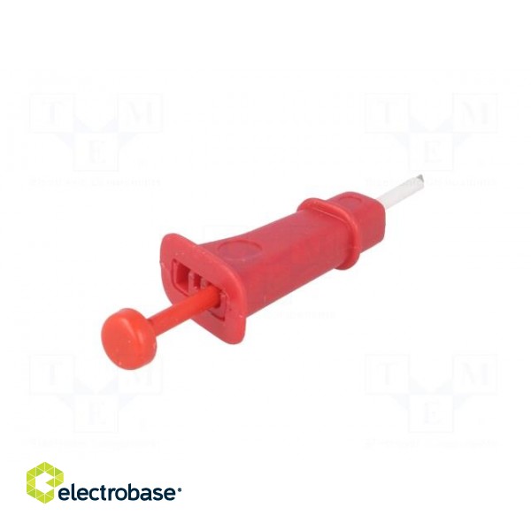 Clip-on probe | hook type | red | Connection: soldered image 7