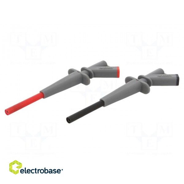 Clip-on probe | pincers type | 10A | 1kVDC | red and black | 4mm image 1