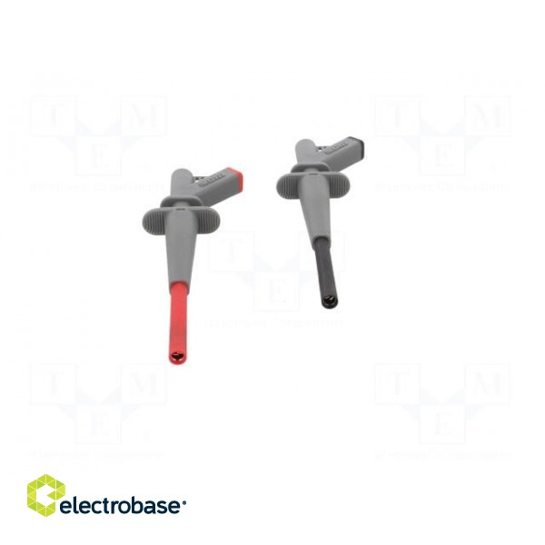Clip-on probe | pincers type | 10A | 1kVDC | red and black | 4mm image 10