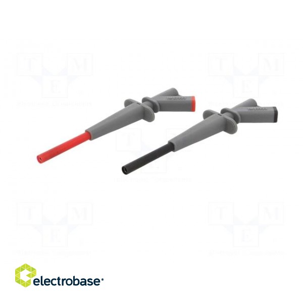 Clip-on probe | pincers type | 10A | 1kVDC | red and black | 4mm image 3
