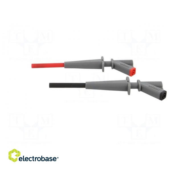 Clip-on probe | pincers type | 10A | 1kVDC | red and black | 4mm image 4