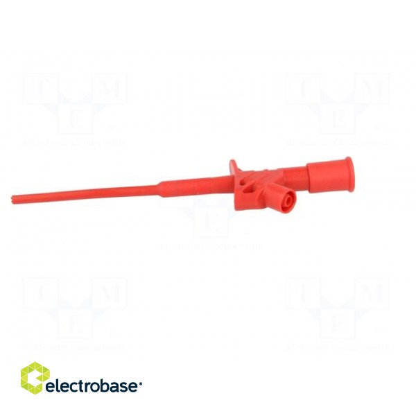 Clip-on probe | pincers type | 10A | red | Grip capac: max.4mm | 4mm фото 4
