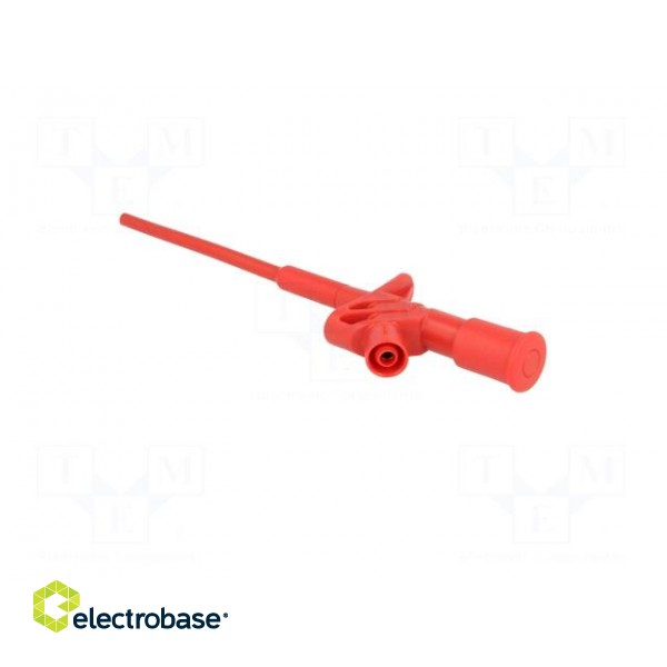 Clip-on probe | pincers type | 10A | red | Grip capac: max.4mm | 4mm фото 5