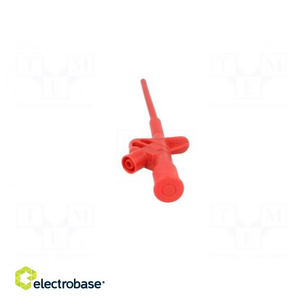 Clip-on probe | pincers type | 10A | red | Grip capac: max.4mm | 4mm фото 6