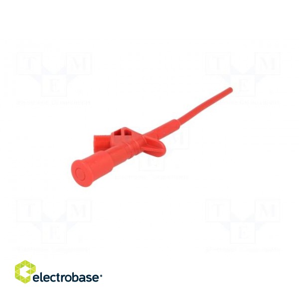 Clip-on probe | pincers type | 10A | red | Grip capac: max.4mm | 4mm фото 7