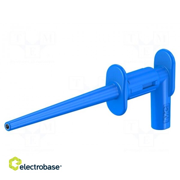 Clip-on probe | pincers type | 1A | blue | 300V | 2mm | Overall len: 75mm