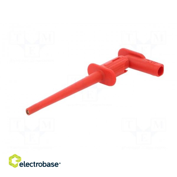 Clip-on probe | crocodile | 1A | red | 300V | 2mm | Overall len: 75mm image 3