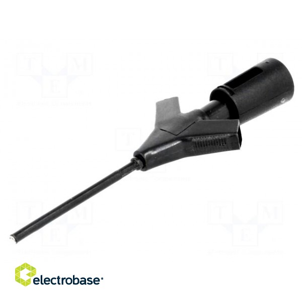 Clip-on probe | pincers type | 2A | 60VDC | black | Grip capac: max.2mm фото 1