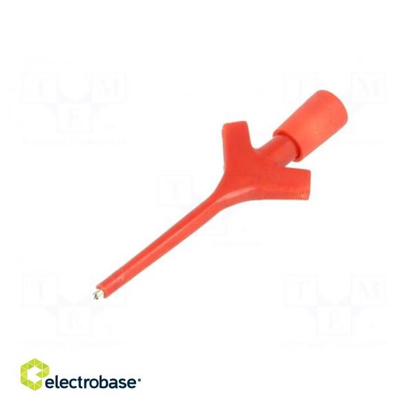Clip-on probe | pincers type | 2A | 60VDC | red | Grip capac: max.3.5mm image 2