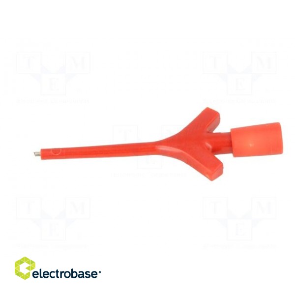 Clip-on probe | pincers type | 2A | 60VDC | red | Grip capac: max.3.5mm image 3