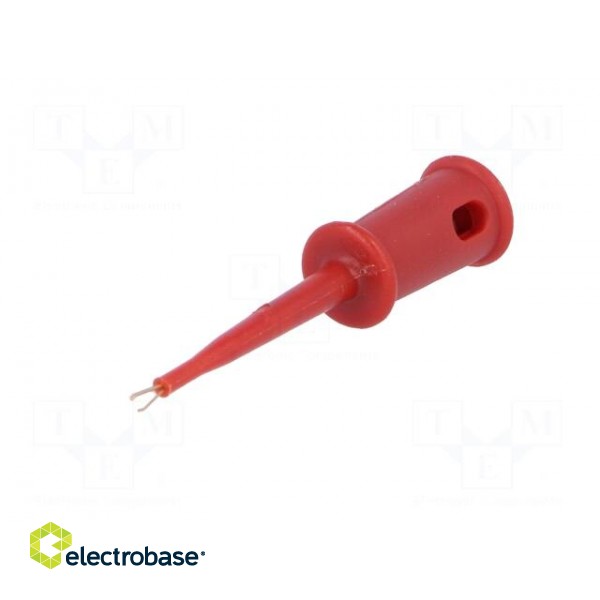 Clip-on probe | pincers type | 3A | 60VDC | red | Insulation: polyamide image 2