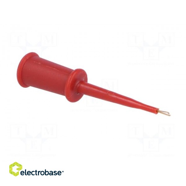 Clip-on probe | pincers type | 3A | 60VDC | red | Insulation: polyamide фото 8