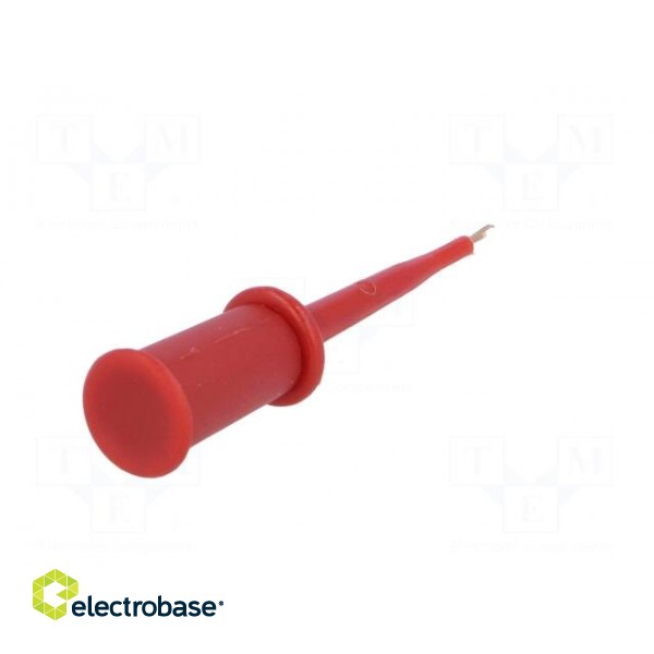 Clip-on probe | pincers type | 3A | 60VDC | red | Insulation: polyamide фото 6