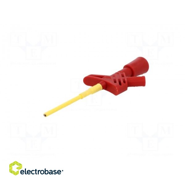 Clip-on probe | pincers type | 3A | red | Grip capac: max.3mm | 2mm image 3