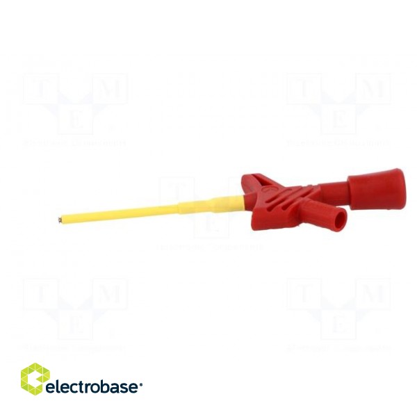 Clip-on probe | pincers type | 3A | red | Grip capac: max.3mm | 2mm image 4