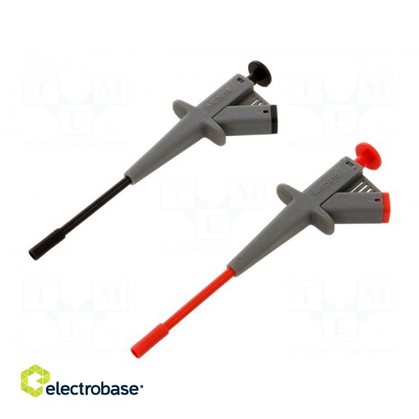 Clip-on probe | pincers type | 4A | 1kVDC | red and black | 4mm image 1