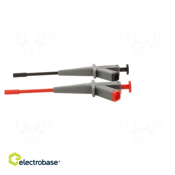 Clip-on probe | pincers type | 4A | 1kVDC | red and black | 4mm image 4