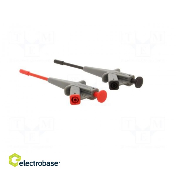 Clip-on probe | pincers type | 4A | 1kVDC | red and black | 4mm image 5