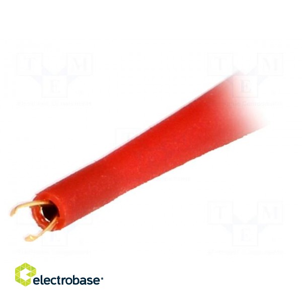 Clip-on probe | pincers type | 5A | 300VDC | red | Plating: gold-plated image 2